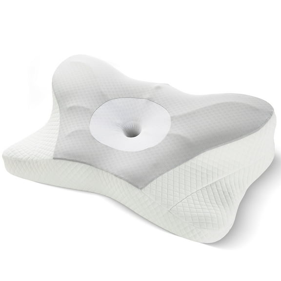 Alvantor Cervical Pillow Memory Foam for Neck Pain Relief, Dual-Height Support, 24x13x5 inch