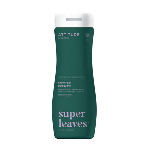 ATTITUDE super leaves, Shower Gel, White Tea Leaves. 473 mL