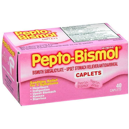 Pepto-Bismol Caplets, Original, 40 ct - Walmart.com