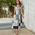 thumbnail image 5 of Vestido De Noche De Lujo Sin Mangas Para Mujer, Abstract Geometrical Vestido De Fiesta, 5 of 5