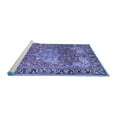 thumbnail image 2 of Ahgly Company Machine Washable Indoor Rectangle Medallion Blue Traditional Area Rugs, 4' x 6', 2 of 4