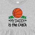 thumbnail image 4 of Inktastic Basketball My Daddy is the Coach Girls Baby Dress, 4 of 5