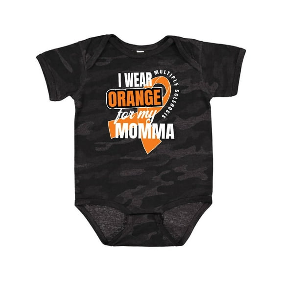 Inktastic I Wear Orange for My Momma Multiple Sclerosis Awareness Boys or Girls Baby Bodysuit