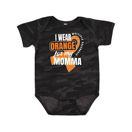 

Inktastic I Wear Orange for My Momma Multiple Sclerosis Awareness Gift Baby Boy or Baby Girl Bodysuit