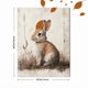 thumbnail image 3 of Qisvanset 12x16 Inch Antique Rabbit Sketch Canvas Wall Art, Woodland Vintage Animal Nursery Home Wall Decor, 3 of 8