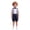 Navy#9527, variant on BOOMNY Boys School Uniform Outfit Sets British Short Sleeve Shirts Suspender Shorts Outfits for Kids Elegant Formal Wedding Outfits