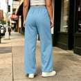 thumbnail image 5 of ClodeEU Women's Plus Size Elastic Waist Drawstring Sweatpants with Pockets ,Solid Color Casual Athletic Pants Blue,Women's Plus XXXXL, 5 of 9