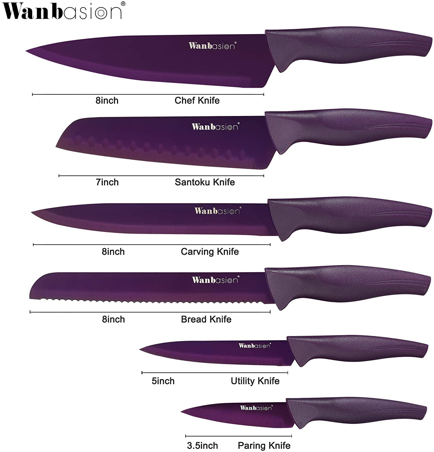 Wanbasion Black Stainless Steel Serrated Steak Knives Set of 8, Steak Knives  Dishwasher Safe -Scratch Resistant - Yahoo Shopping