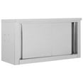Medical Slider Racks vidaXL Kitchen Wall Cabinet with Sliding Doors Stainless Steel Multi ...