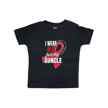 

Inktastic Sickle Cell Awareness I Wear Red For My Guncle Gift Baby Boy or Baby Girl T-Shirt