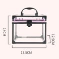 thumbnail image 3 of YAOMOBB Transparent Acrylic Makeup Case Large Capacity Clear Makeup Storage Box Portable Waterproof Organizer for Home and Travel, 3 of 6