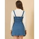 thumbnail image 5 of Vestido de peto para mujer con tirantes ajustables Vestido de mezclilla general de una línea Azul XS, 5 of 6
