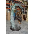thumbnail image 6 of Nifao Lovers on a Swing Bronze Statue – Outdoor Garden Decor Sculpture, 48"L x 32"W x 64"H, 6 of 11