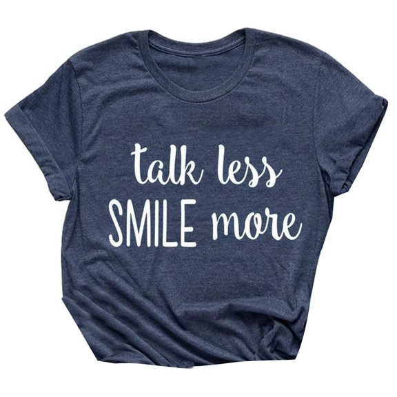 Talk Less Smile More T Shirts for Women 2025 Historic Hamilton Quote Tshirt Short Sleeve Crewneck Womens T Shirts