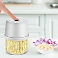 thumbnail image 3 of USB Electric Garlic Chopper 250ML Portable Wireless Food Chopper, Small Food Processor for Chopping Garlic Ginger-White, 3 of 8