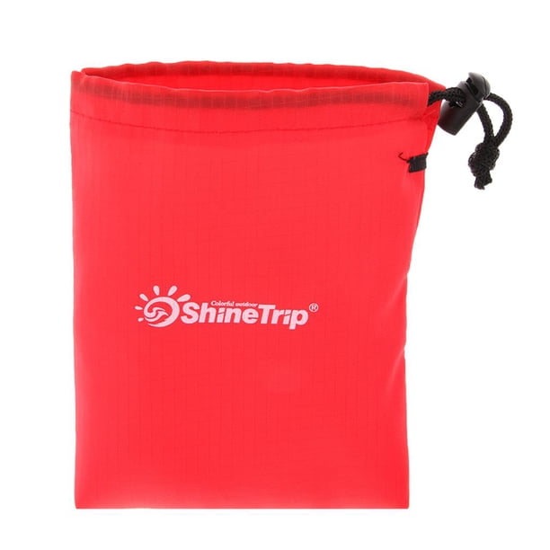 Bolsa de almacenamiento impermeable para acampar con cordón, organizador, 6,3 x 5,7 pulgadas rojo