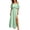 Mint Green 07, variant on Karymi Off-the-Shoulder Ruffle Maxi Dress, Elastic Waist Side Split Chiffon Gown, Casual Summer Wedding Guest Beach Party Dress Sundress