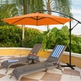 thumbnail image 4 of Devoko 10 Ft Patio Offset Cantilever Umbrella Outdoor Market Hanging Umbrellas with Crank & Cross Base, Orange, 4 of 7