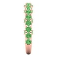 thumbnail image 4 of 3.13 ctw Wedding Band for Women - 18K Rose Gold Simulated Green Diamond Stackable Eternity Ring, 4 of 6