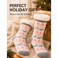 thumbnail image 6 of FEOYA Women Non Slip Slipper Socks Winter Thick Cozy Floor Socks with Grippers Fuzzy Indoor Warm Socks Christmas Elk Gray for Xmas New Year Gifts Daily, 6 of 7