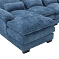 thumbnail image 4 of 110'' Fabric Sectional Sofa Couch, Reversible U-Shape Cloud Sofa with 2 Ottoman, 4-Seat Sofa Couch with Pillow for Living Room, Apartment, 4 of 7