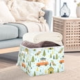 thumbnail image 3 of Yayeee Collapsible Cube Storage Bin with Lid Fabric Closet Decorative Basket with Handles, Whimsical Christmas Pattern, 3 of 7