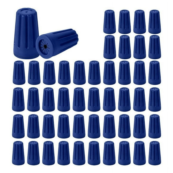 50Pcs Waterproof Wire Nuts, Outdoor Electrical Wire Connectors for Sprinkler LED Landscape Light Irrigation Valves Blue