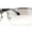 Silver Black Grey Clear, variant on Luxury 90s' Rimless Thin Metal Rectangular Fashion Sunglasses Gold Solid Brown