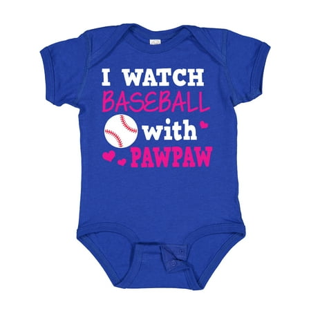 

Inktastic I Watch Baseball with My Pawpaw Gift Baby Girl Bodysuit