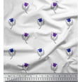 thumbnail image 1 of Soimoi Polyester Crepe Fabric Leaves & Floral Block Printed Fabric 1 Yard 42 Inch Wide, 1 of 3