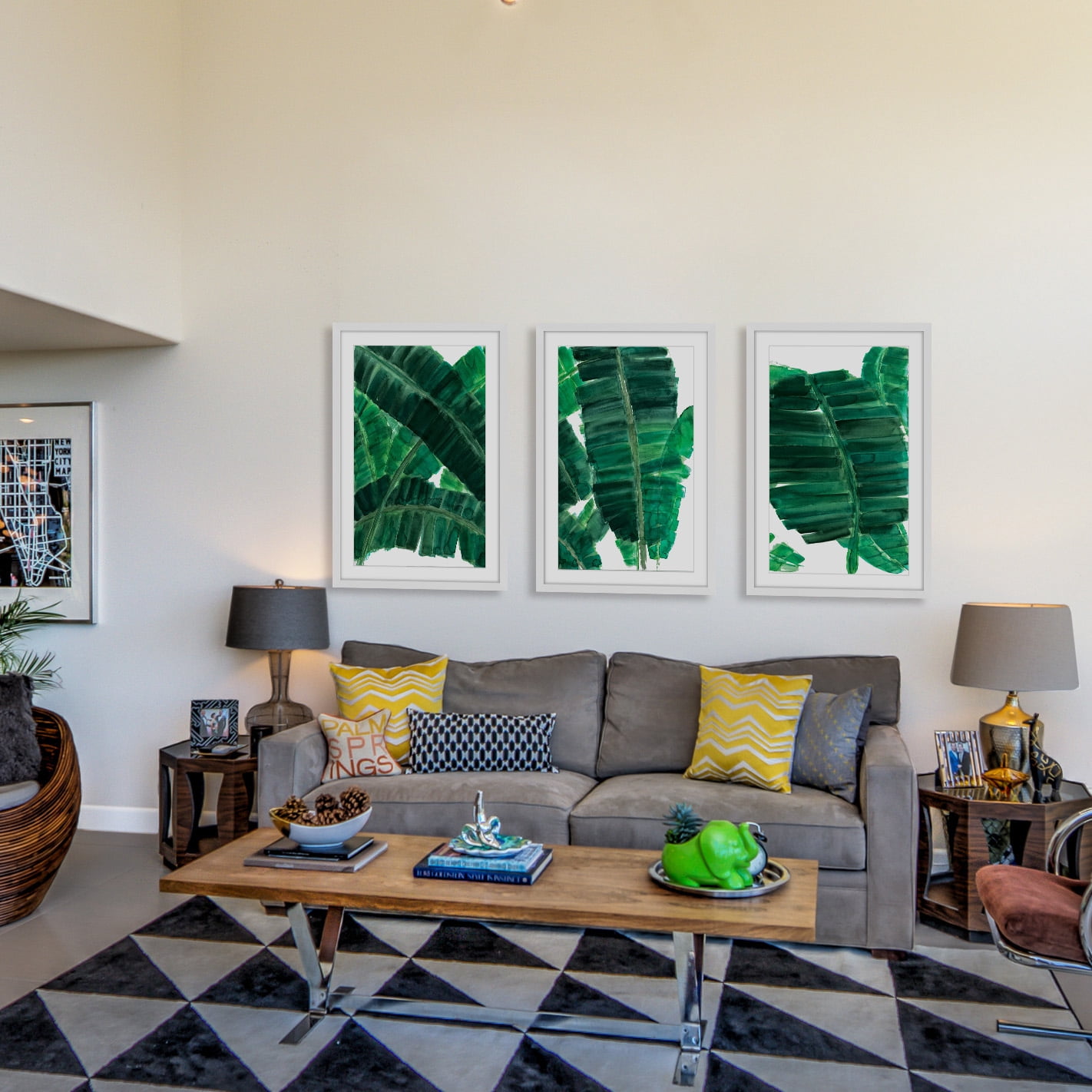 Delacroi x Ii Triptych, 60" x 1.5" Art Prints