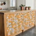 thumbnail image 6 of Spring Botanical Tier Curtains 36 Inch Length, Watercolor Floral Flowers Botanical Yellow Cafe Short Curtains for Bathroom Over Sink, Small Kitchen Curtain Light Filtering Drapes 2 Panels 27.5"Wx36"L, 6 of 8