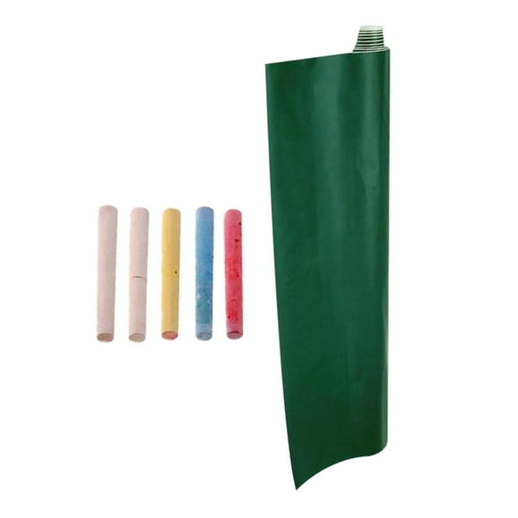Pizarra enrollable extraíble con película autoadhesiva para pizarra de tiza 60 x 150 cm verde