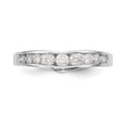 thumbnail image 4 of Auriga 14k White Gold Channel-set 1/2 carat Diamond Contoured Complete Wedding Band for Women Size-7, 4 of 6