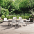 thumbnail image 4 of Set of 4 Armless Plastic Dining Chair Metal Legs for Dining Room Plastic Molded Seat With Cushion, 4 of 11