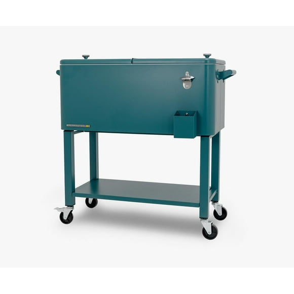 Permasteel Refroidisseur de terrasse 80QT avec bassin amovible - 110 boîtes - Teal