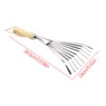 thumbnail image 3 of BAILANku Stainless Steel Hand Rake, 7 Tines Claw Garden Rake, Small Hand Garden Rake with Ergonomic Wood Handle, for Garden Cultivating Loosening, 3 of 6