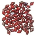 thumbnail image 2 of Czech Glass GemDuo, 2-Hole Diamond Shaped Beads 8x5mm, 8 Grams, Red Rembrandt, 2 of 2
