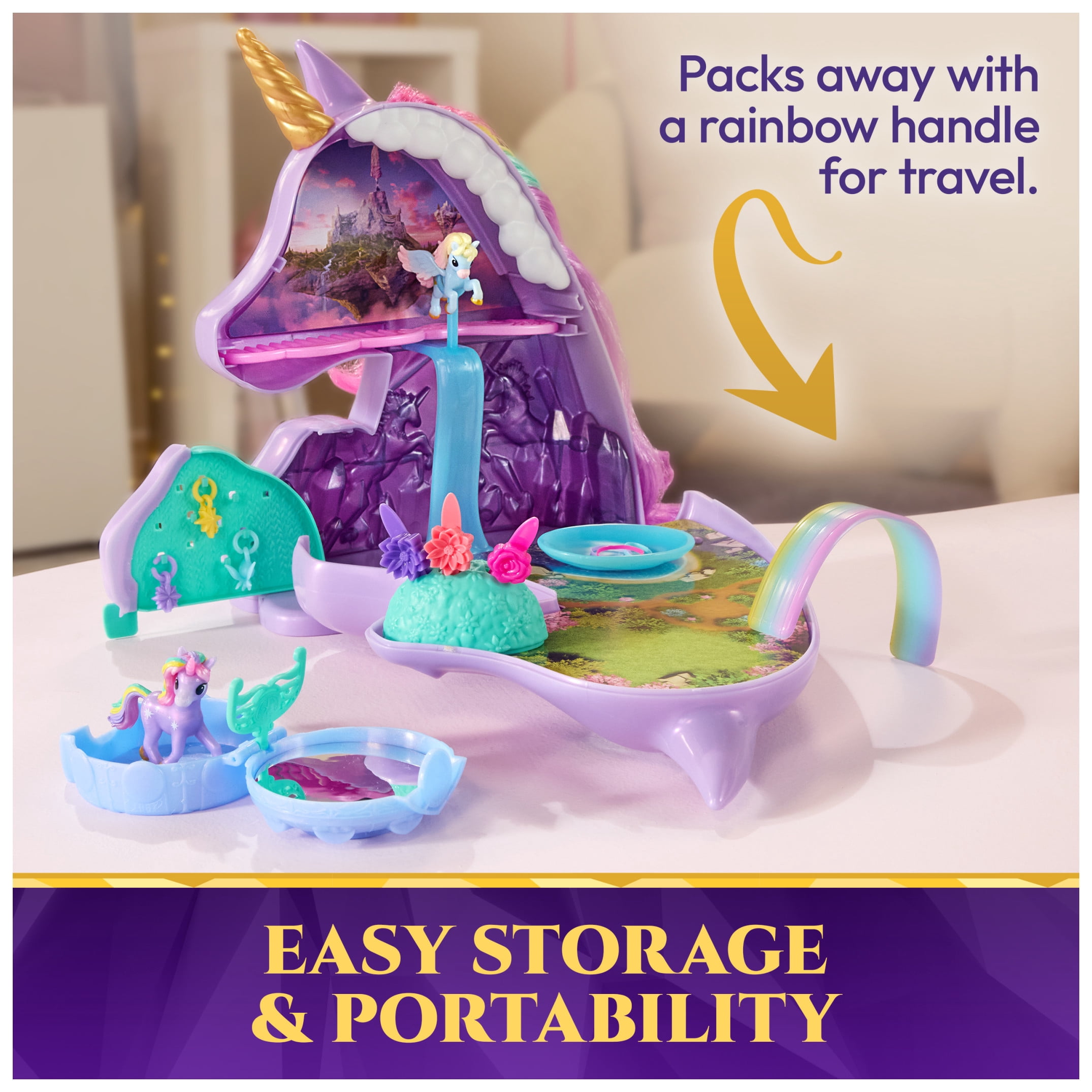 Unicorn Academy, Wildstar 2-in-1 Styling Head & Playset with Hair Accessories and 2 Mini Figures