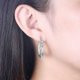 thumbnail image 5 of Pendientes ovalados de plata de ley 925 para mujeres y niñas., 5 of 5