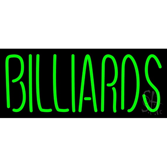 Double Stroke Billiards 2 LED Neon Sign 10 x 24 - inches, Black Square Cut Acrylic Backing, with Dimmer - Bright and Premium built indoor LED Neon Sign for wall décor, arcarde, and storefront.