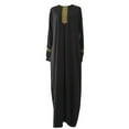 thumbnail image 4 of Robe Maxi Abaya à Imprimé pour Femmes Grande Taille Jilbab Musulmane, Caftan Décontracté, Longue Robe, 4 of 6