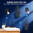 thumbnail image 3 of 6 External Antennas Ourlife 2026 Dual Band Wifi Range Extender, AC1200 2.4GHz & 5GHz Signal Booster with Ethernet Port, Ventilated Cooling Design (Black)., 3 of 12