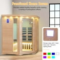 thumbnail image 2 of Costway 3-5 People Far Infrared Wooden Sauna Room for Home 240V with Bluetooth Speakers, 2 of 10