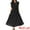 Black, variant on DARING DIVA Women's Ruffle Sleeveless Midi Dress with Tie Waist Belt S Red