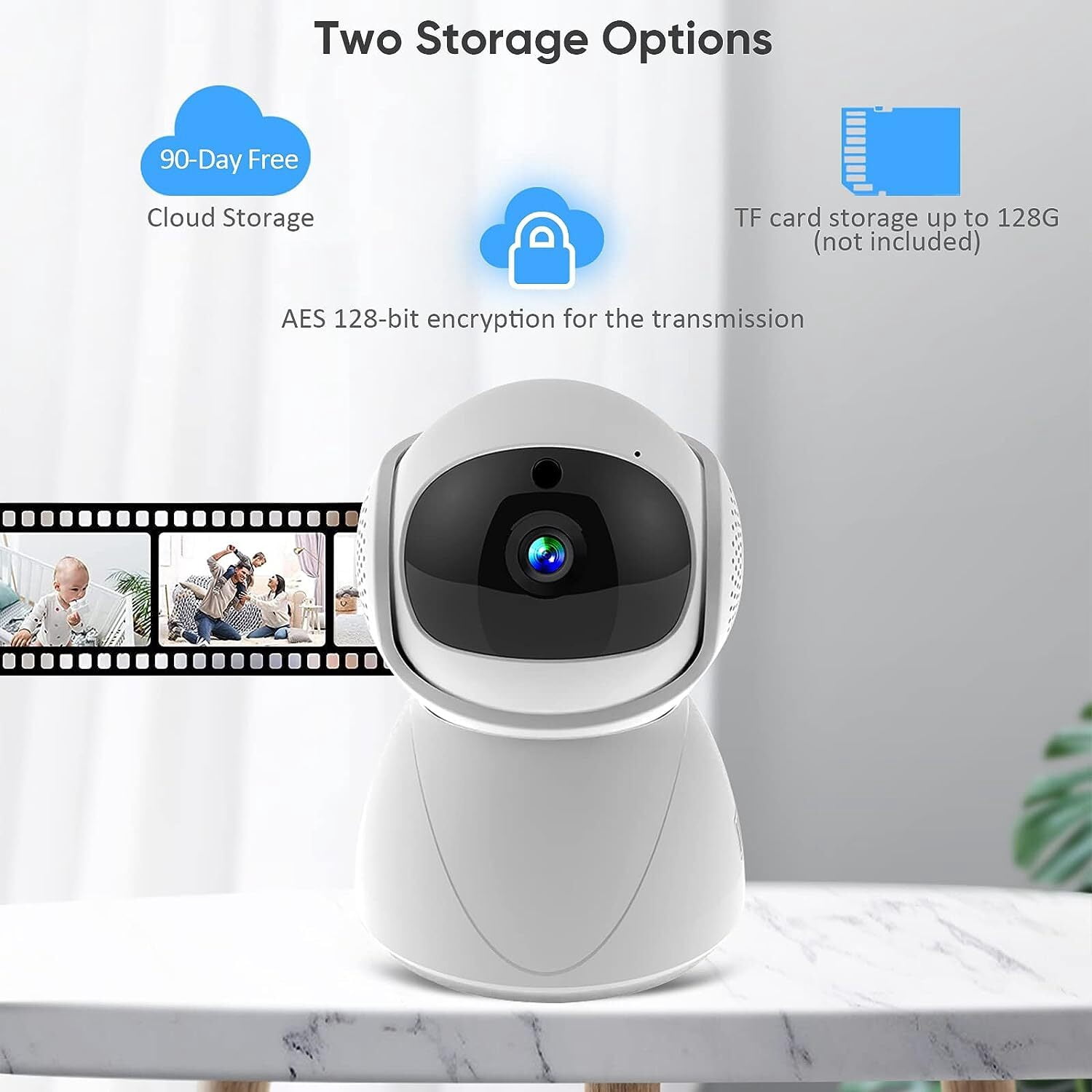 Home Security Camera,DFITO 1080p HD 5Ghz Wifi Indoor Camera, 360 Degree Panoramic Camera, Cam Monitor for Baby/Pet