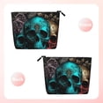 thumbnail image 2 of Makeup Bag Small Cosmetic Bags for Women Travel Toiletry Bag Zipper Pouch Purse Organizer Pouches, Cool Skulls Gothic Day Of The Dead, 2 of 7