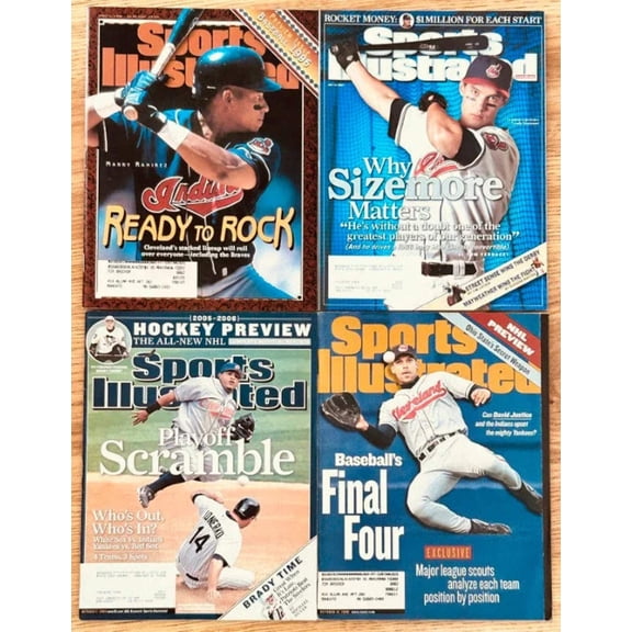4 Indians Sports Illustrated magazines Manny Ramirez Grady Sizemore
