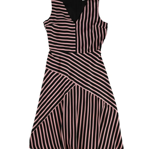 Bar Iii Womens Mixed-Stripe Fit & Flare Dress