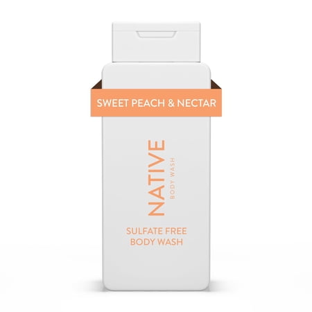 2X - Native Body Wash - Sweet Peach Nectar - Sulfate Free - 18 fl oz